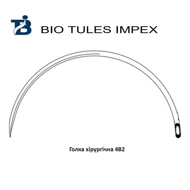 4В2 0,25х10 Голки хірургічні ріжучі, нестерильні, 4/8 окружності, звичайне вушко, розмір 0,25х10 мм